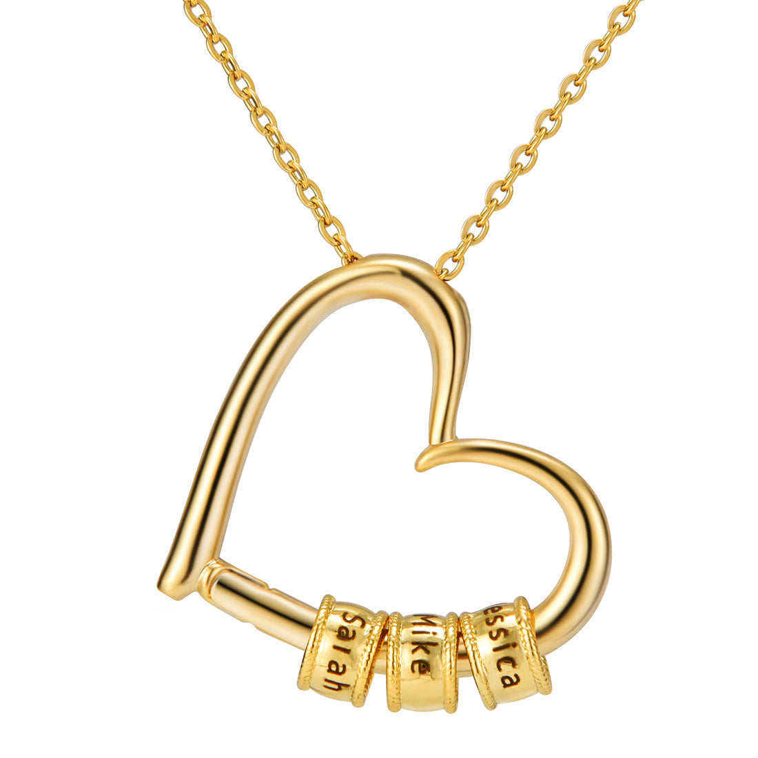 El Corazón de la Familia™ | Collar con Diseño Familiar de Acero Inoxidable
