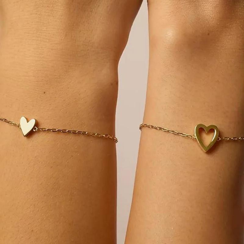 Set de Pulseras de Corazones a Juego