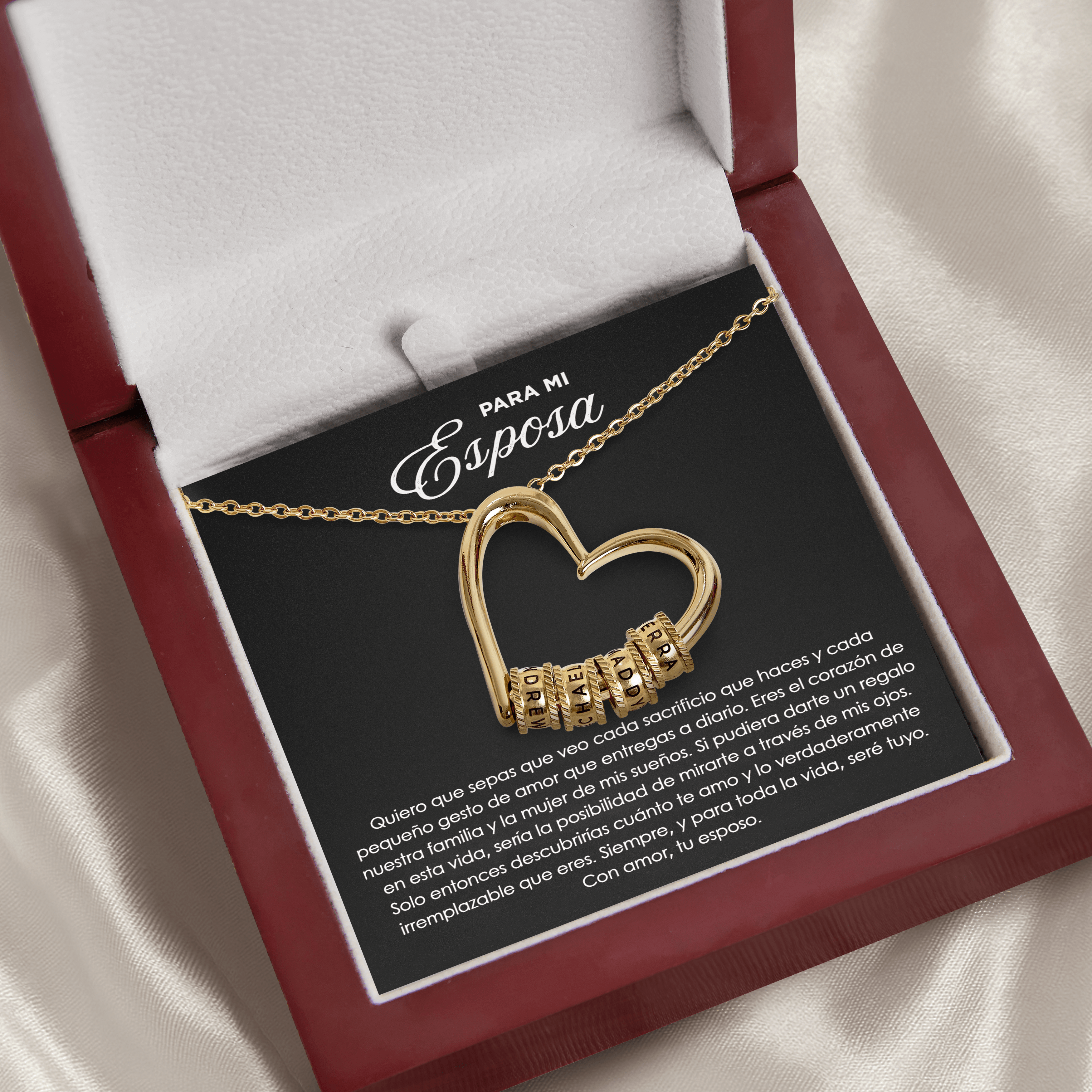 El Corazón de la Familia™ | Collar con Diseño Familiar de Acero Inoxidable