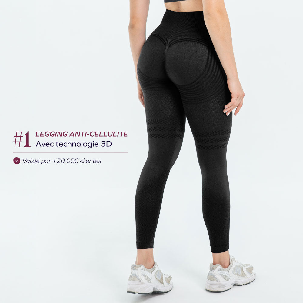 3D Fit™ | Leggings Negros con Efecto Moldeador