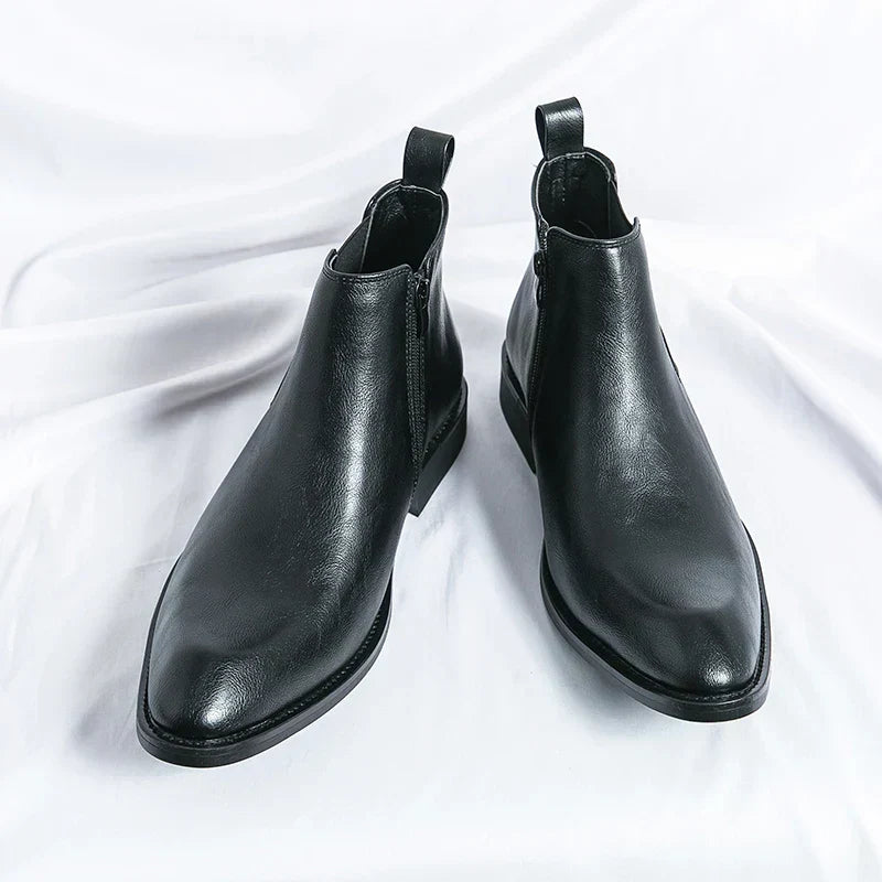 Cooper™ | Botas Tipo Botín de Cuero con Cierre