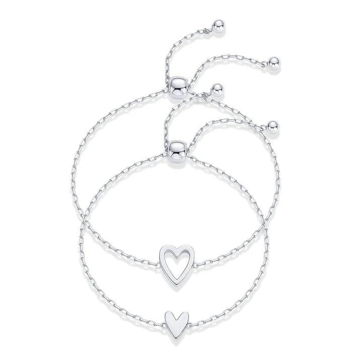 Set de Pulseras de Corazones a Juego