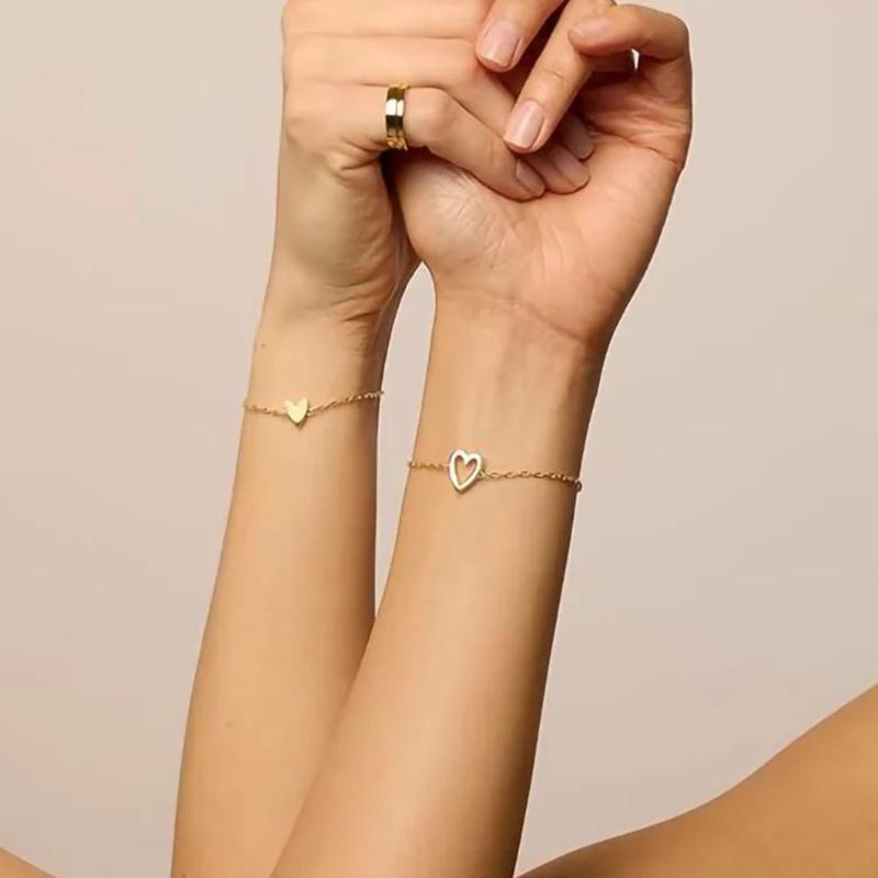 Set de Pulseras de Corazones a Juego