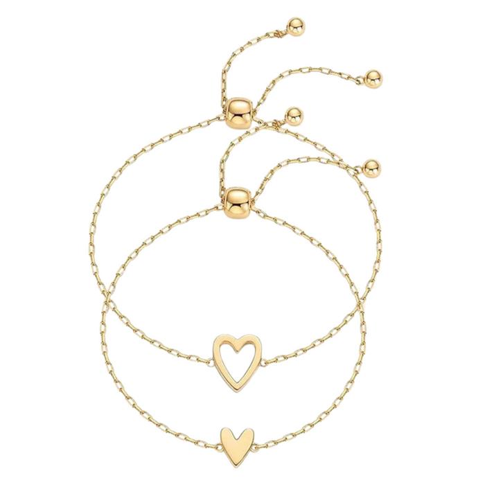 Set de Pulseras de Corazones a Juego
