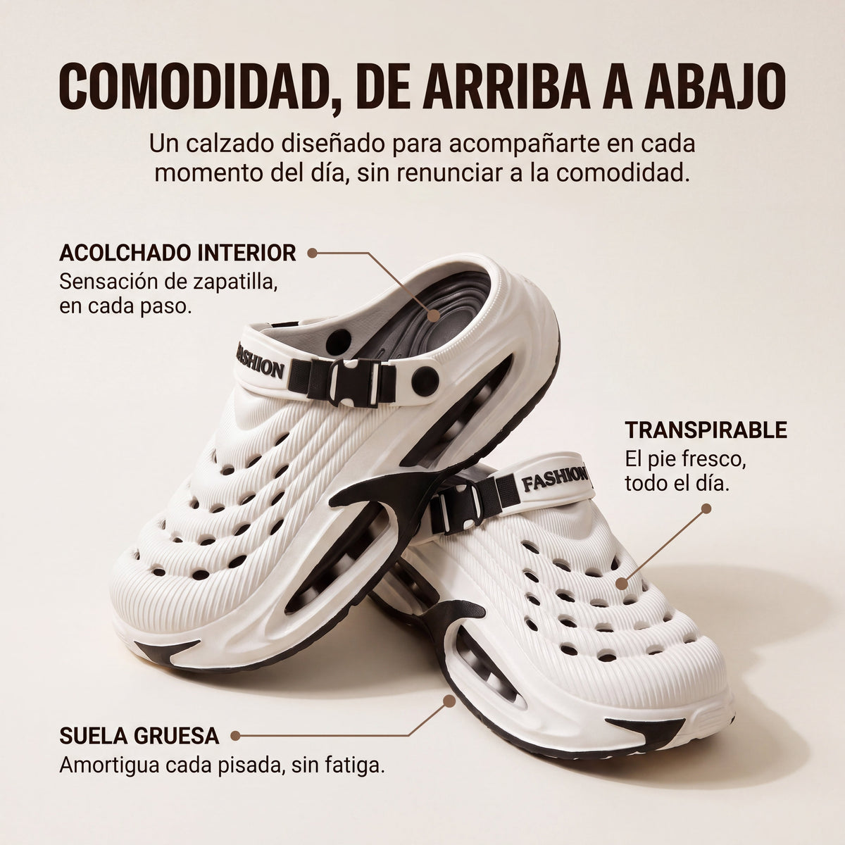 Zuecos Mexicanos Transpirables Anti-Sudoración