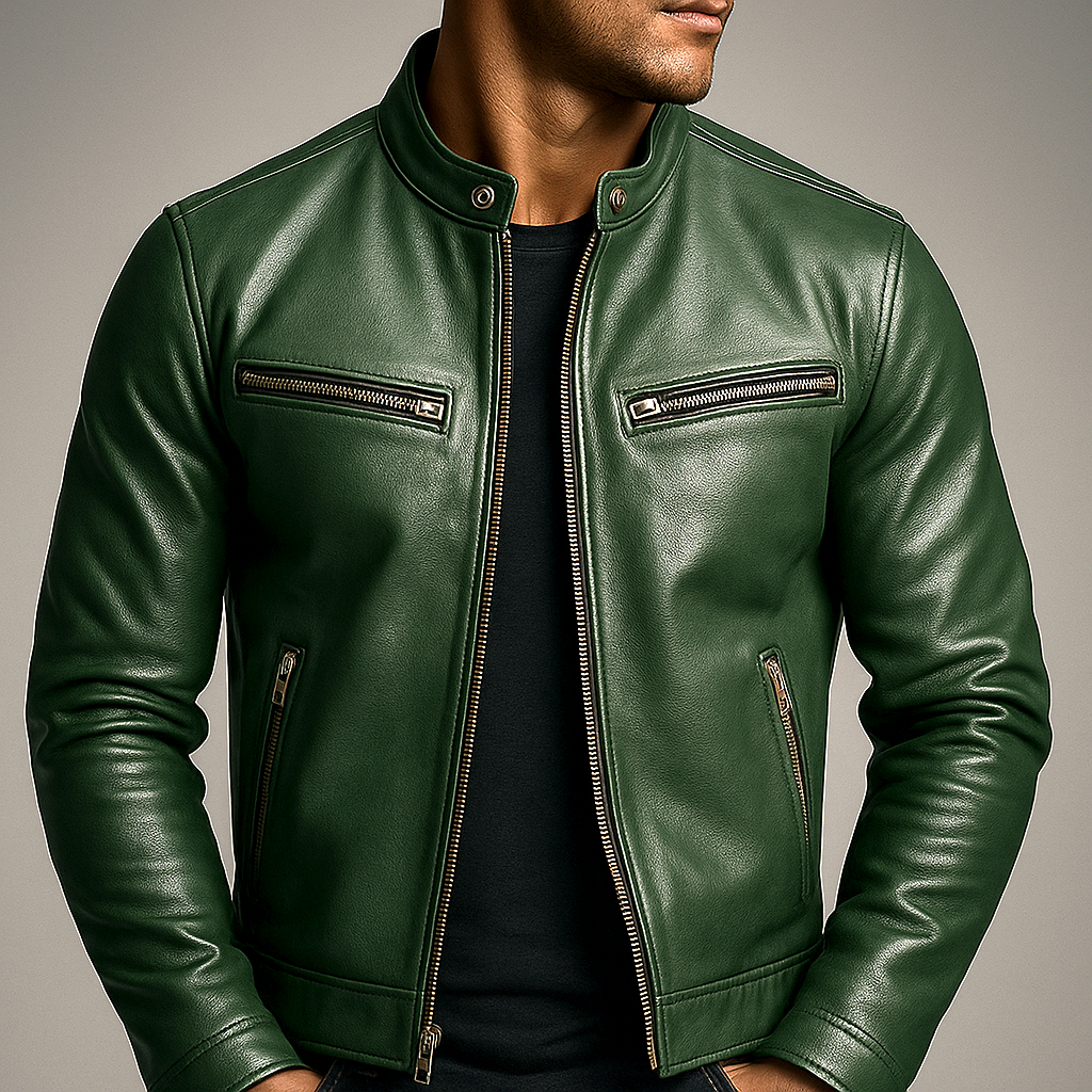 Ricardo - Chaqueta Vintage de Piel con Cierre Frontal - vista 3
