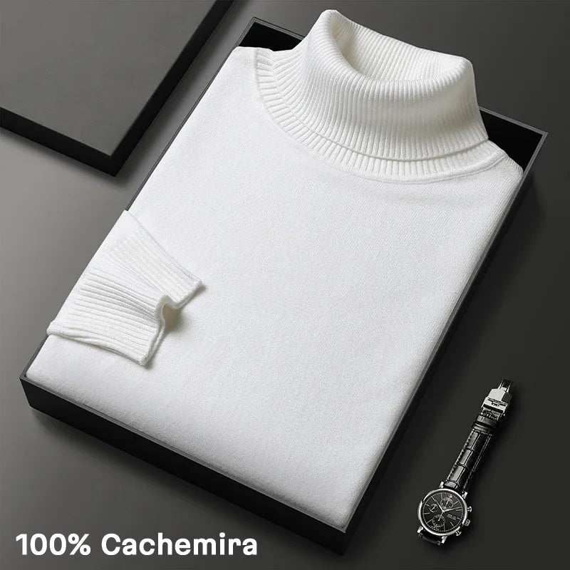 Linderhoff™ | Suéter de Cachemira con Cuello Alto