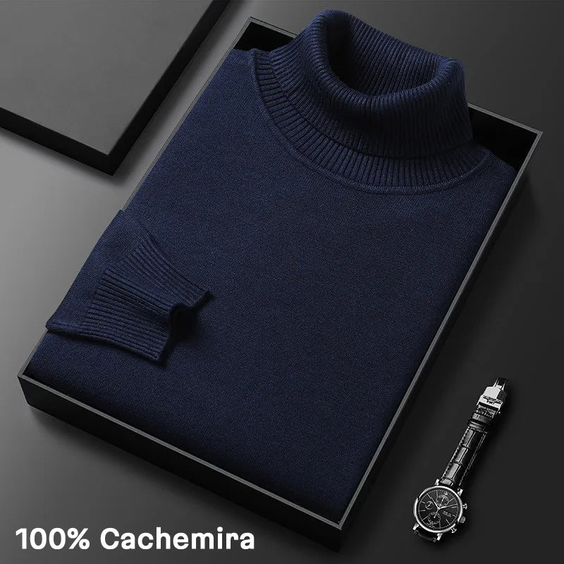 Linderhoff™ | Suéter de Cachemira con Cuello Alto