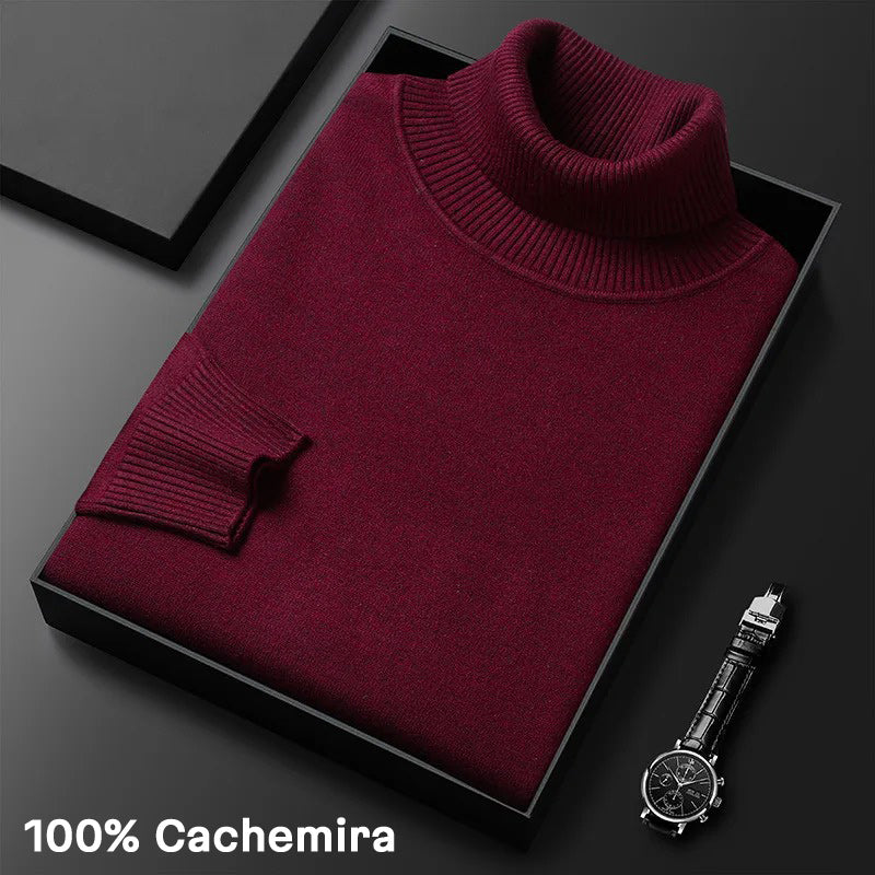 Linderhoff™ | Suéter de Cachemira con Cuello Alto