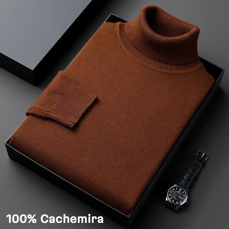 Linderhoff™ | Suéter de Cachemira con Cuello Alto