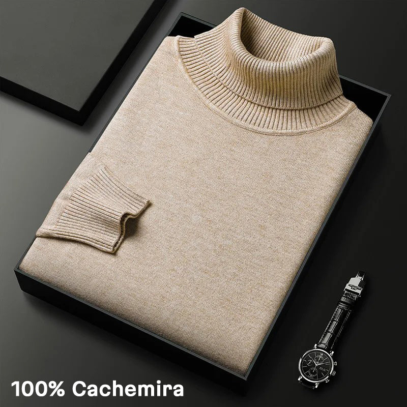 Linderhoff™ | Suéter de Cachemira con Cuello Alto