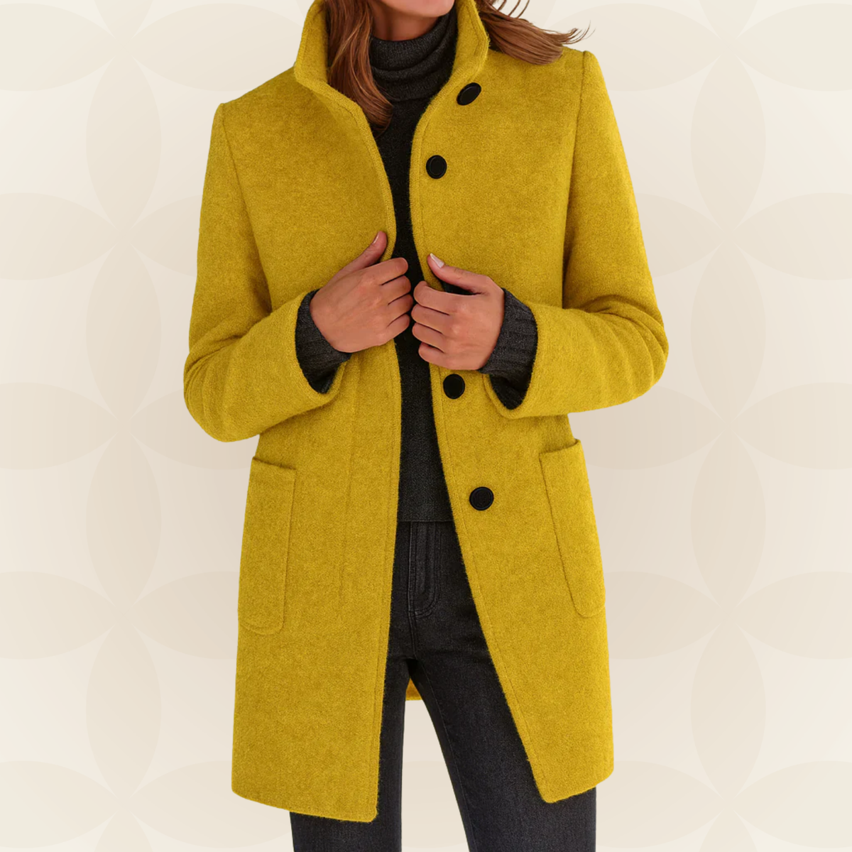 Ana - Chaqueta de Mezcla de Lana con Cuello Alto - vista 11