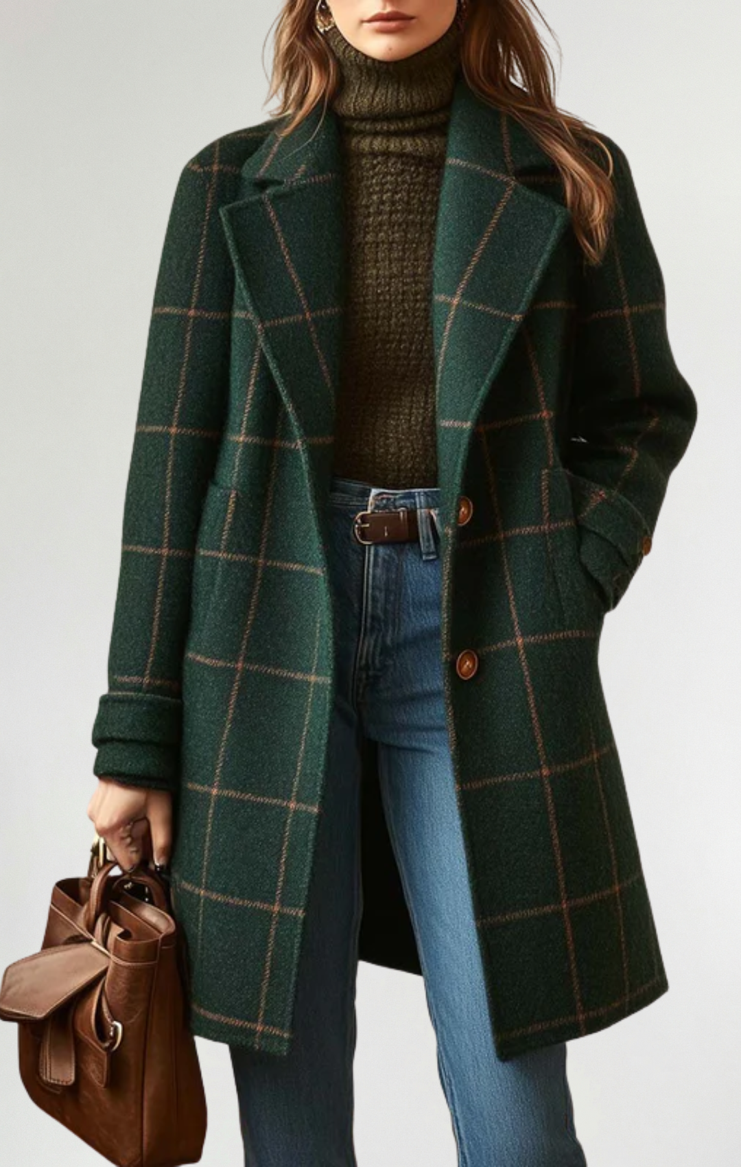 Fabiola™ | Abrigo Clásico a Cuadros