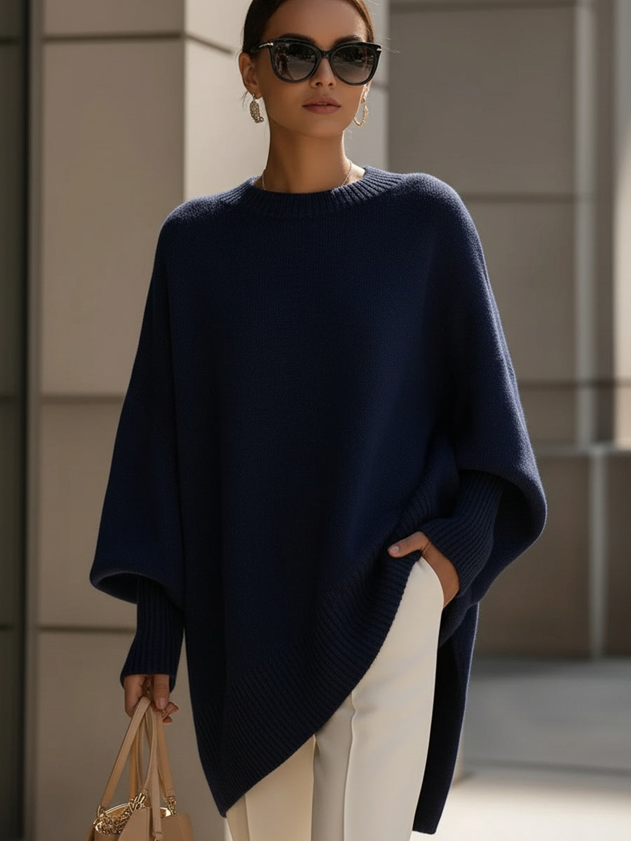 Julia - Suéter Oversize Drapeado con Cuello Ancho - vista 4