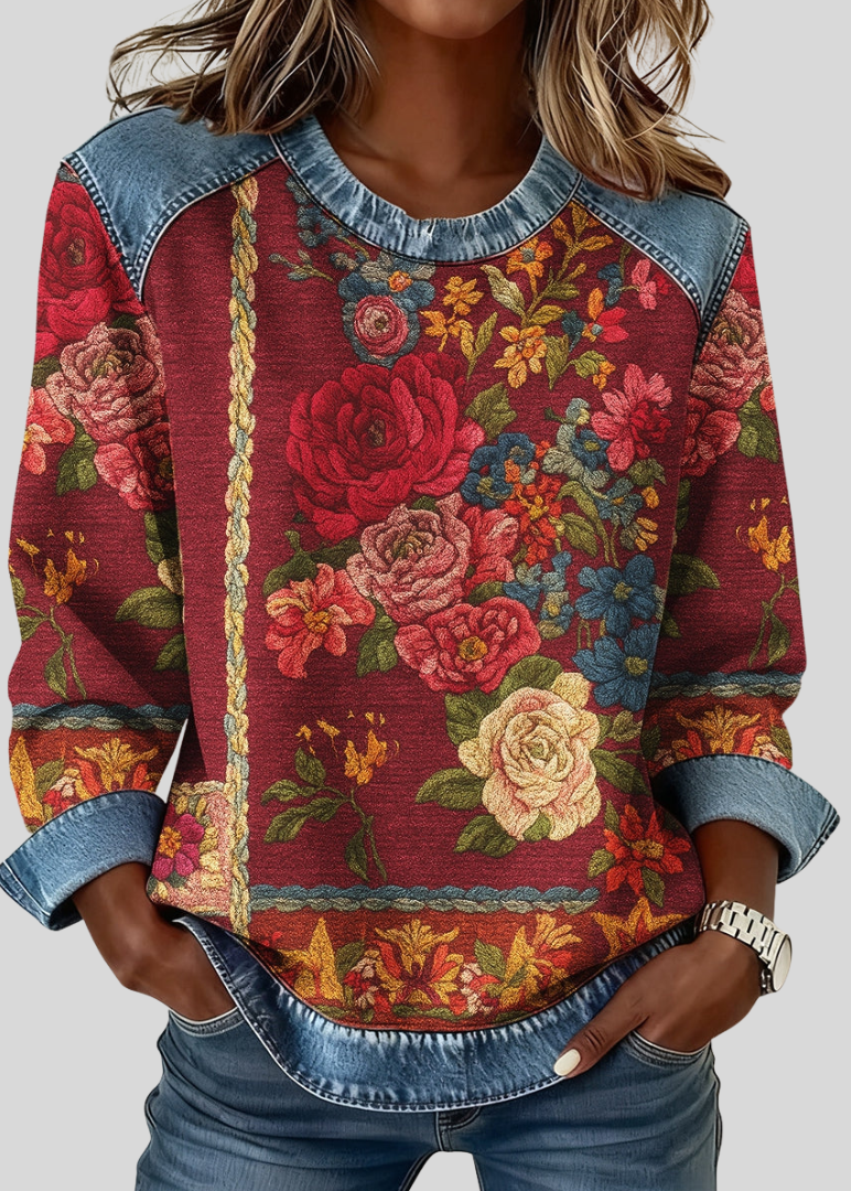 Elisa - Sudadera de Estampado Floral Tipo Tapiz - vista 1