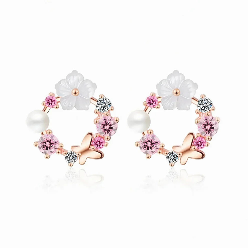 Iris™ | Elegante Collar y Pendientes de Flores