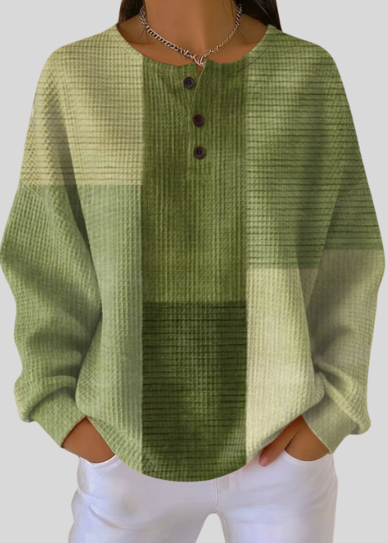 Nora - Sudadera Henley Waffle con Interior Cepillado - vista 1