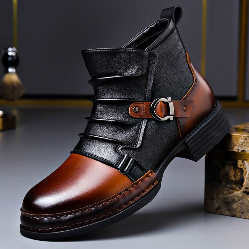 Daniel - Botas de Piel Pulida con Herrajes Metálicos - vista 1