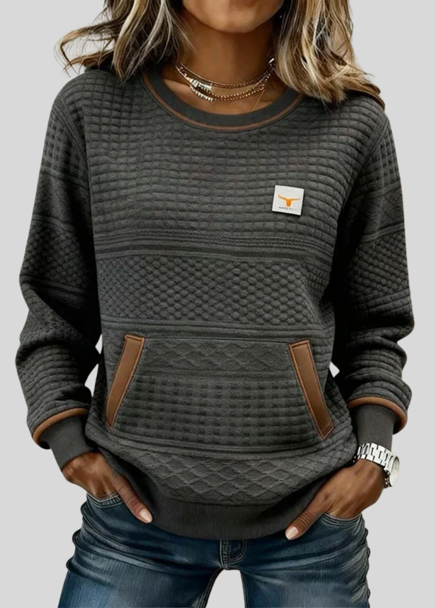 Alicia - Sudadera Colorblock Acolchada con Bolsillo Canguro - vista 1