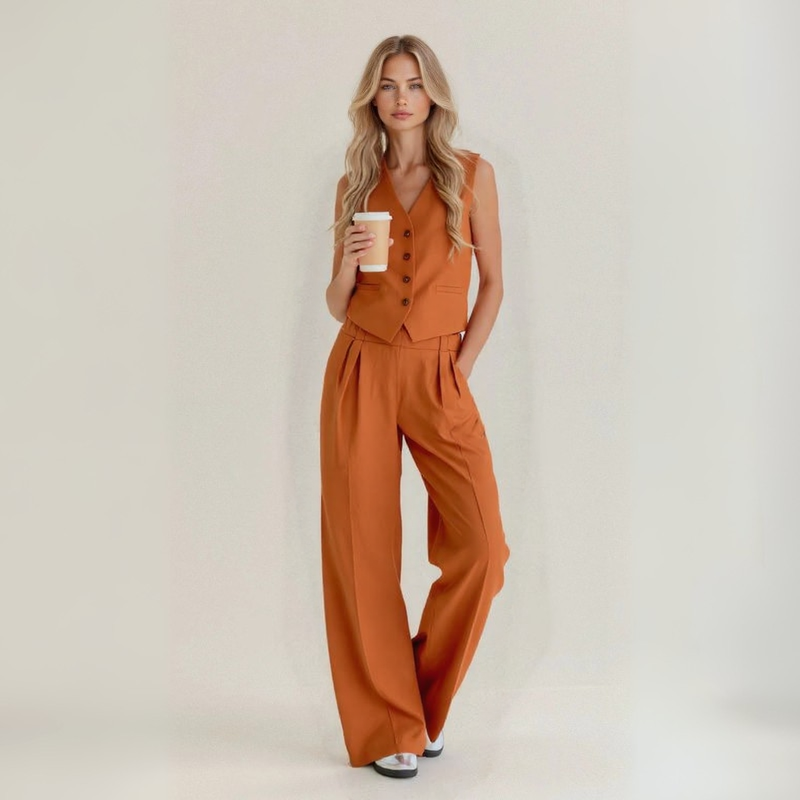 Anita™ | Conjunto Casual de Lino Artesanal