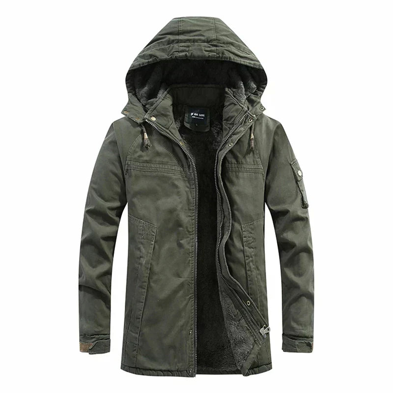 Sebastián™ | Chamarra Térmica para Hombre con Capucha y Forro Polar