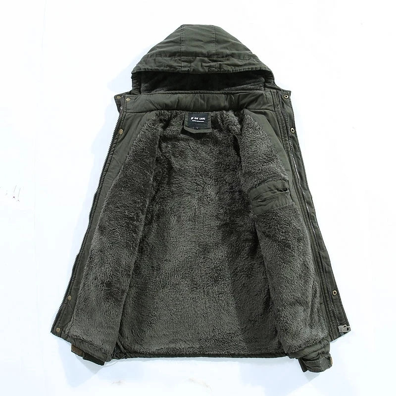 Sebastián™ | Chamarra Térmica para Hombre con Capucha y Forro Polar