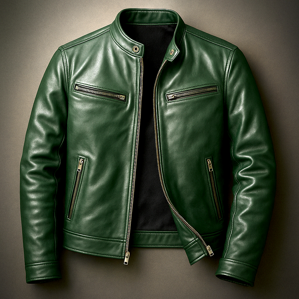 Ricardo - Chaqueta Vintage de Piel con Cierre Frontal - vista 4