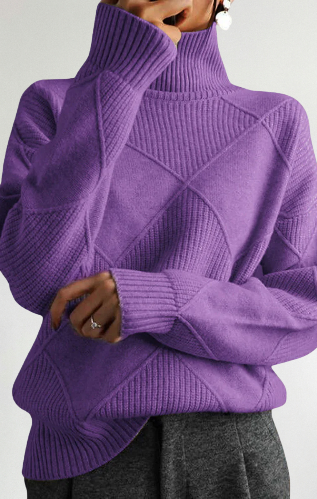 Ángela™ | Suéter De Cuello Alto Elegante