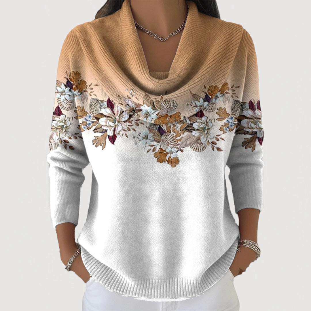 Alba - Suéter Floral de Algodón con Cuello Alto - vista 4
