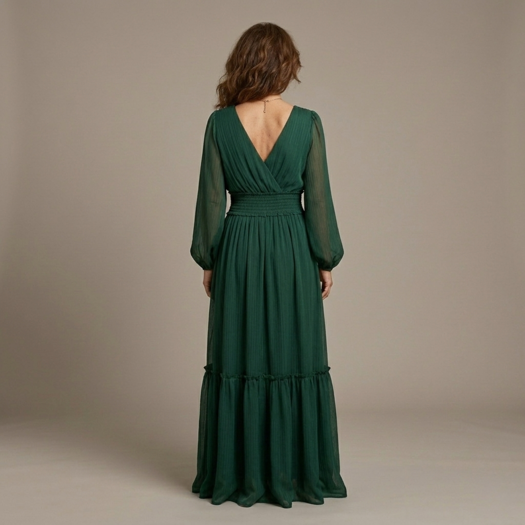 Vestido María™ - Chifón con Escote en V