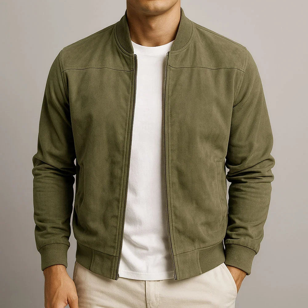 Cristian - Chaqueta Bomber Minimalista de Cuello Estructurado - vista 3