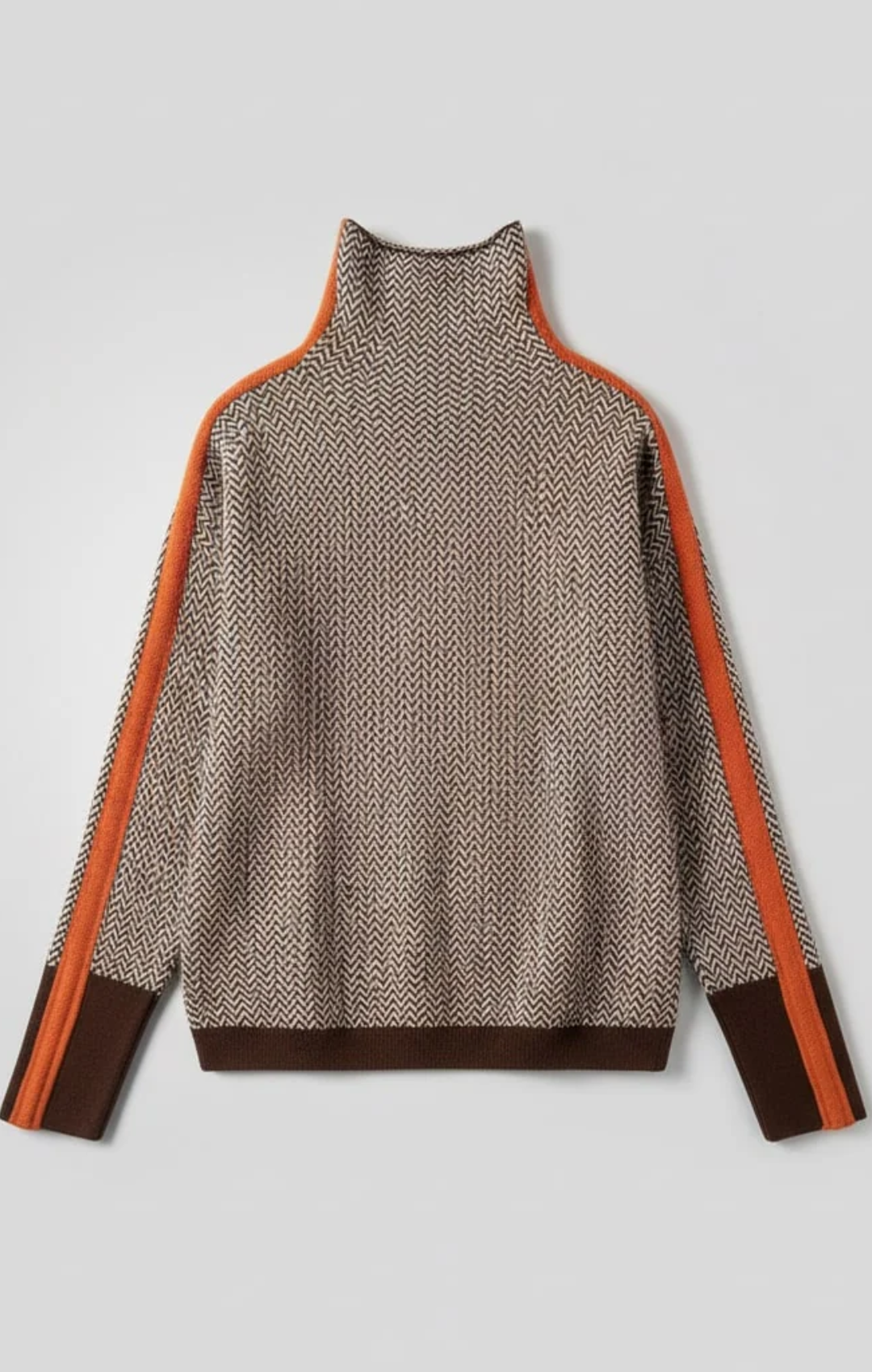 Susana™ | Jersey De Cuello Alto Con Rayas En Contraste