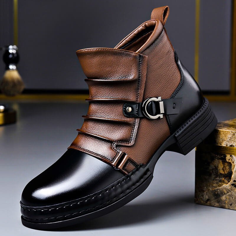 Daniel - Botas de Piel Pulida con Herrajes Metálicos - vista 2