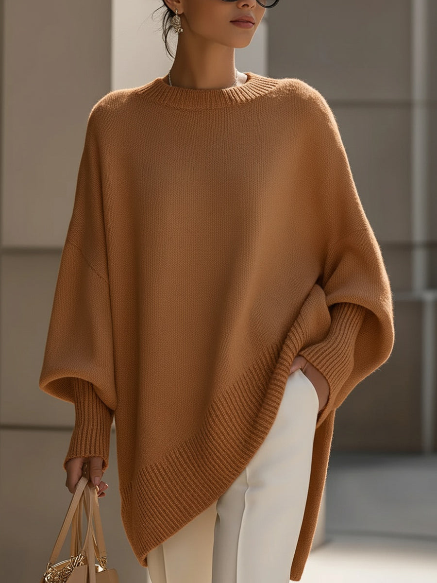 Julia - Suéter Oversize Drapeado con Cuello Ancho - vista 7