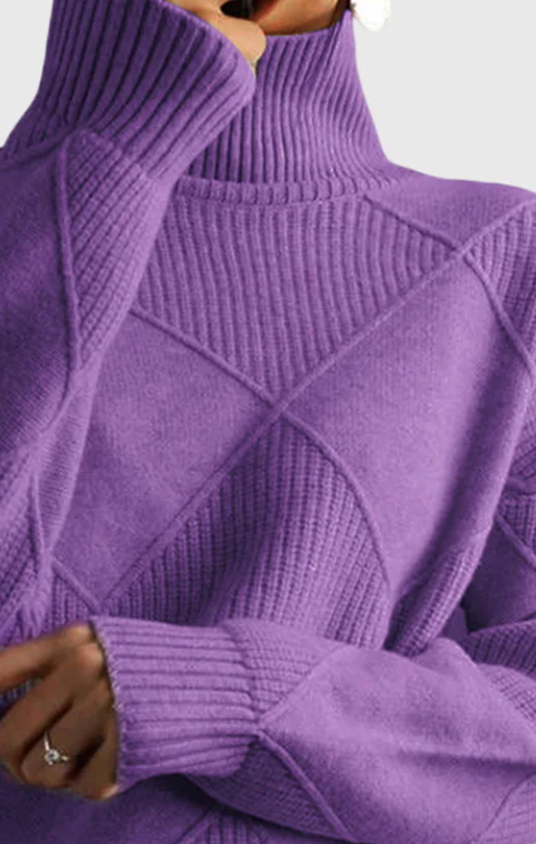 Ángela™ | Suéter De Cuello Alto Elegante