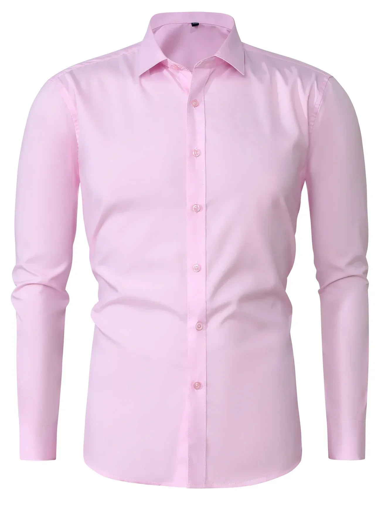 Byron™ – Camisa de manga larga para caballero, de estilo elegante con cierre de botones al frent