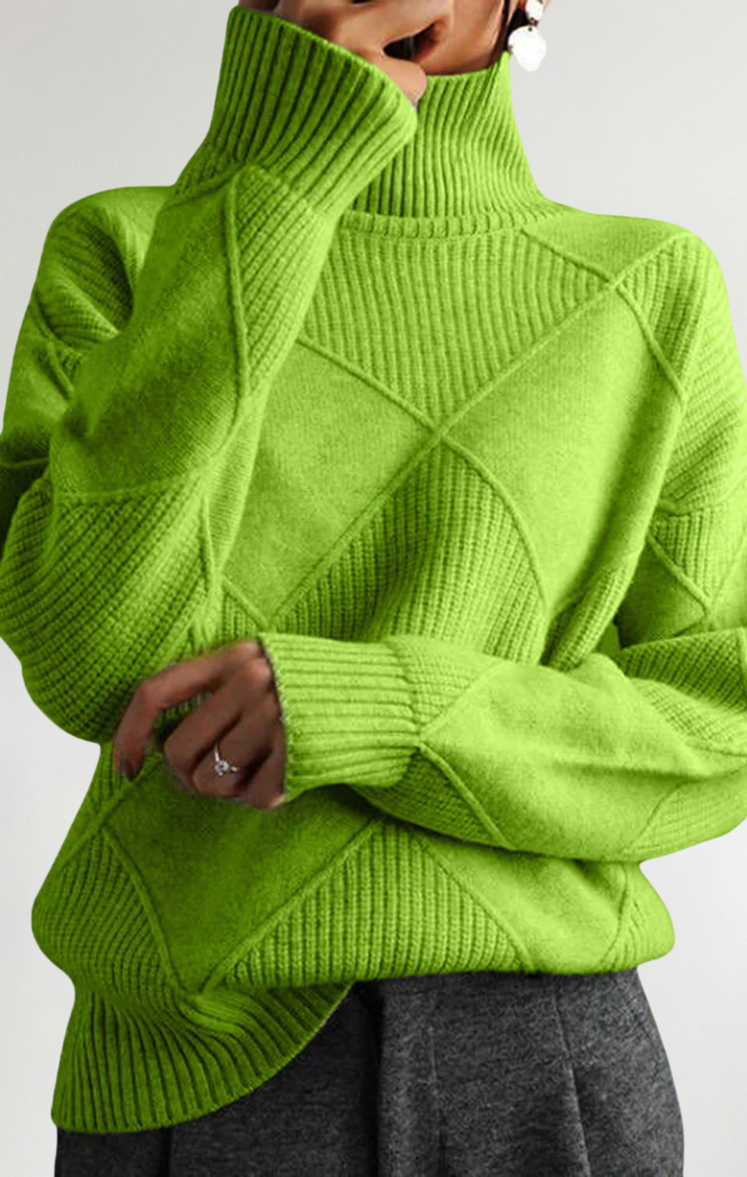 Ángela™ | Suéter De Cuello Alto Elegante