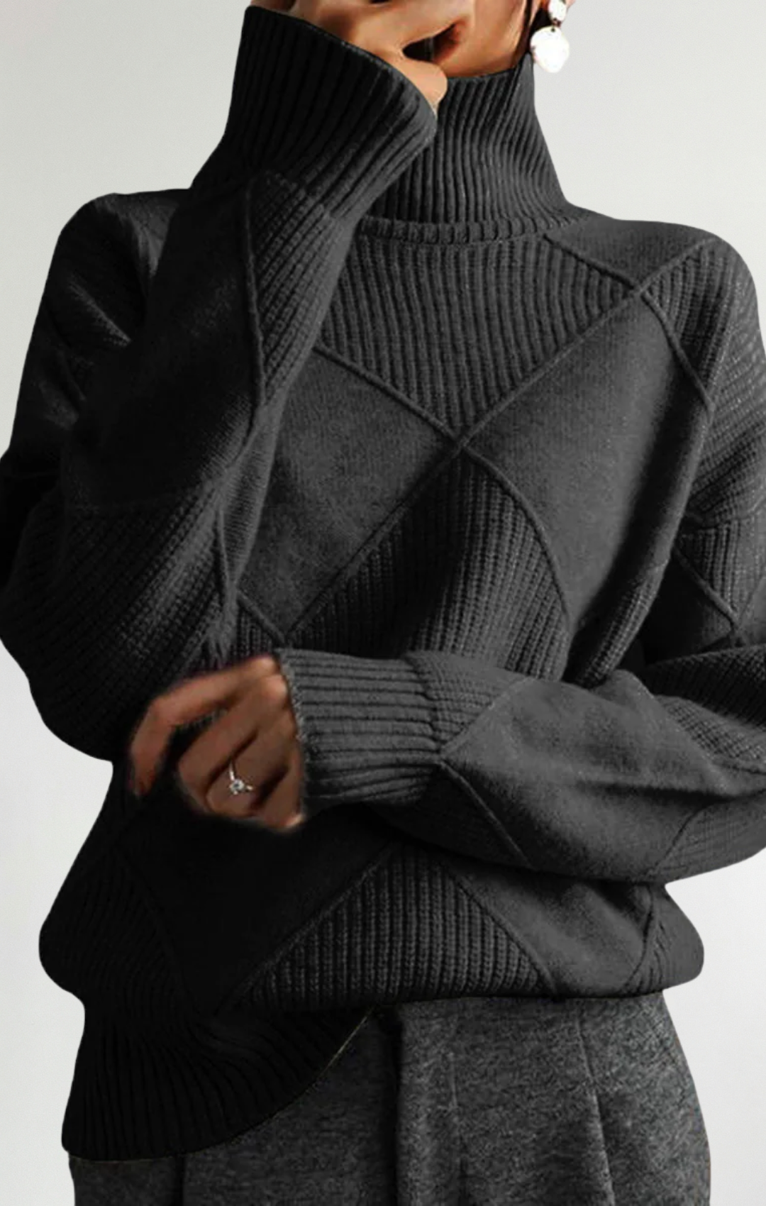 Ángela™ | Suéter De Cuello Alto Elegante