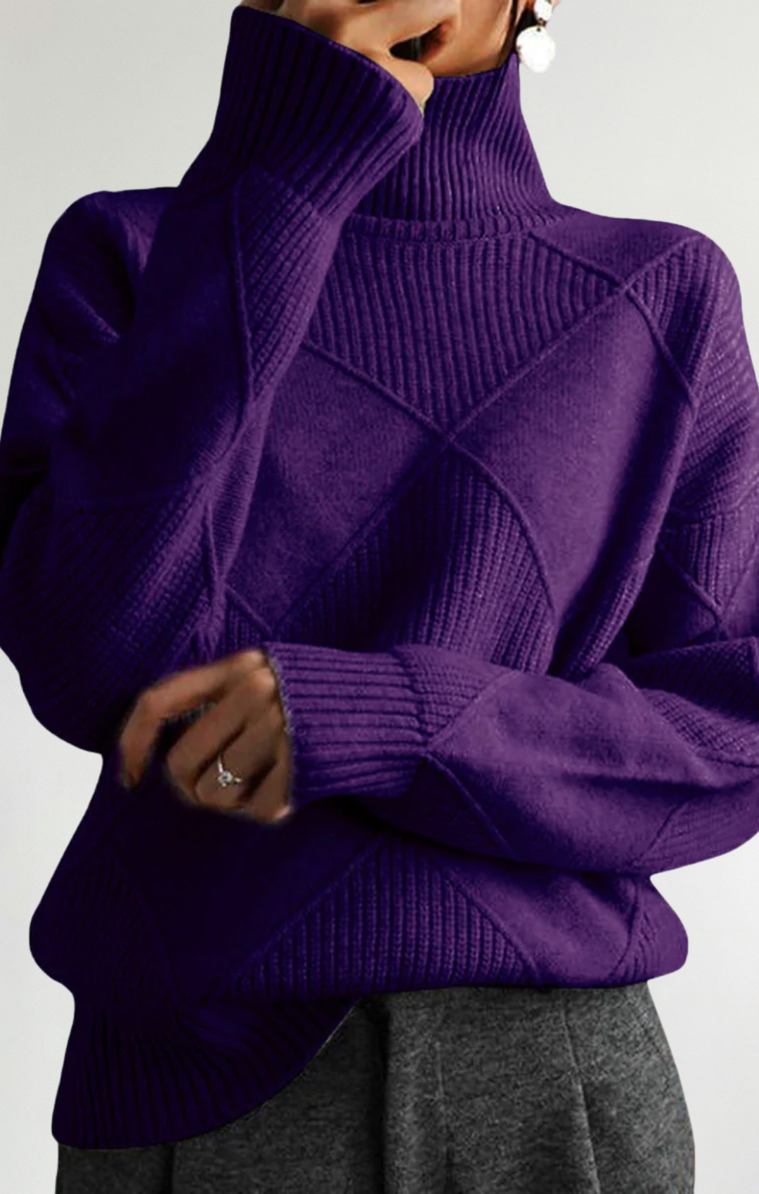 Ángela™ | Suéter De Cuello Alto Elegante