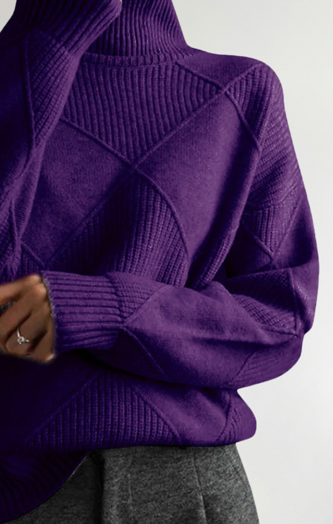 Ángela™ | Suéter De Cuello Alto Elegante