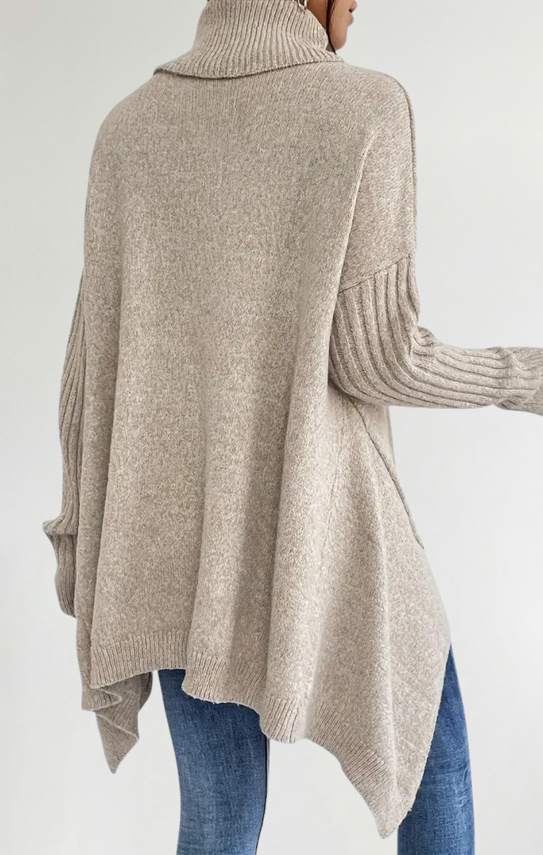 Raquel™ | Suéter Largo Con Cuello Alto