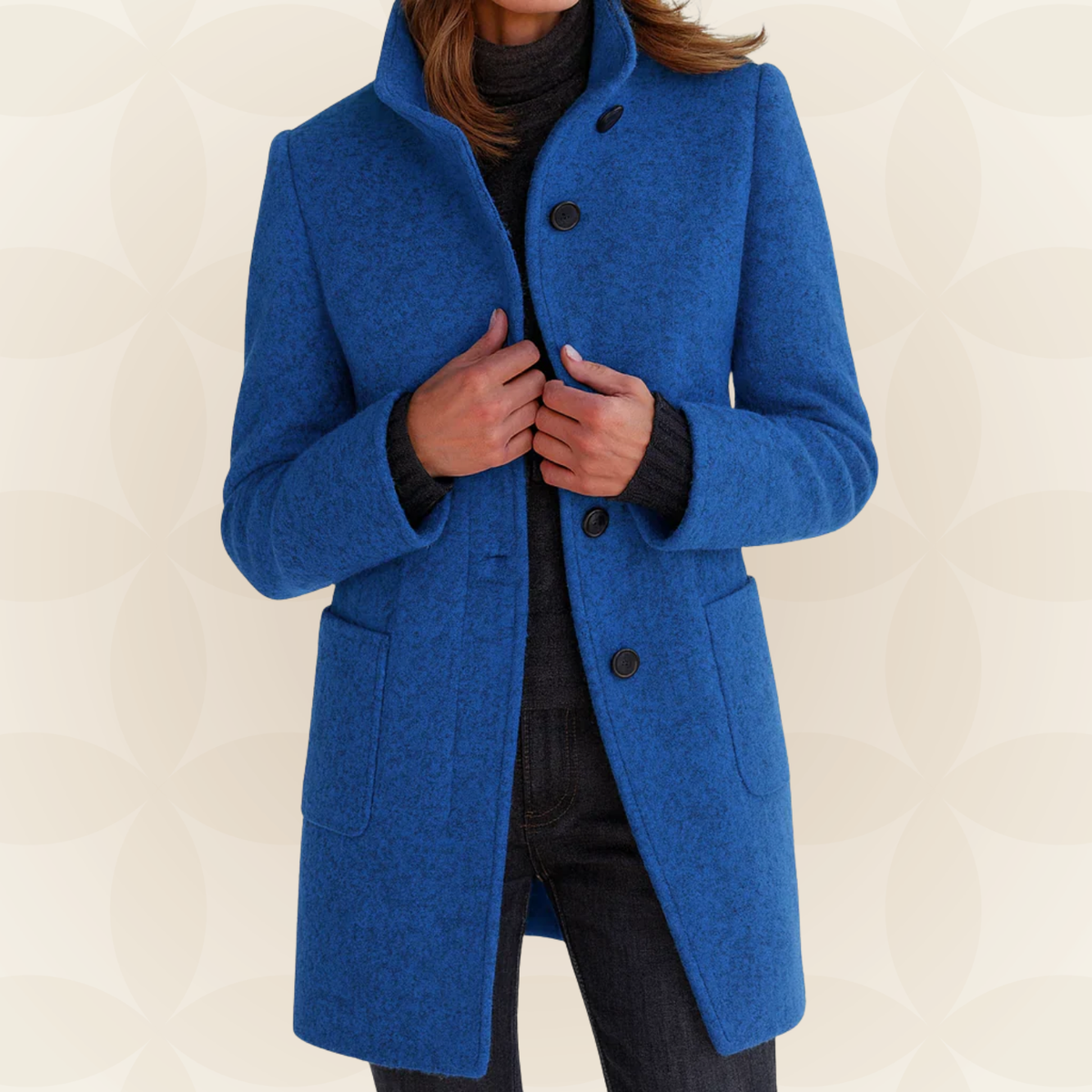Ana - Chaqueta de Mezcla de Lana con Cuello Alto - vista 4