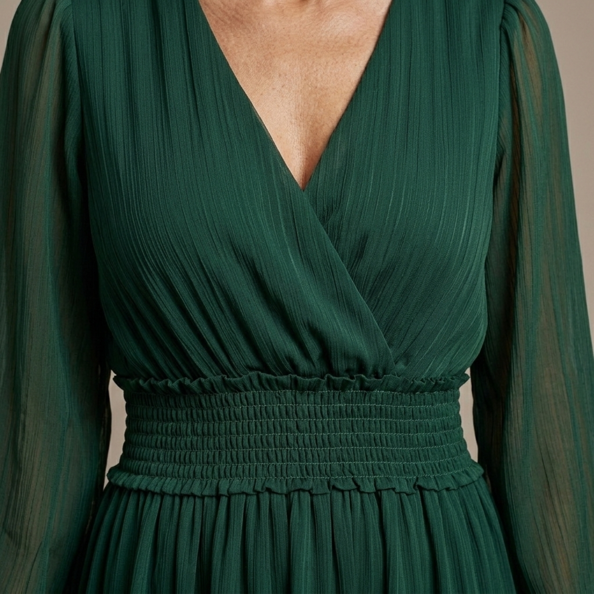 Vestido María™ - Chifón con Escote en V