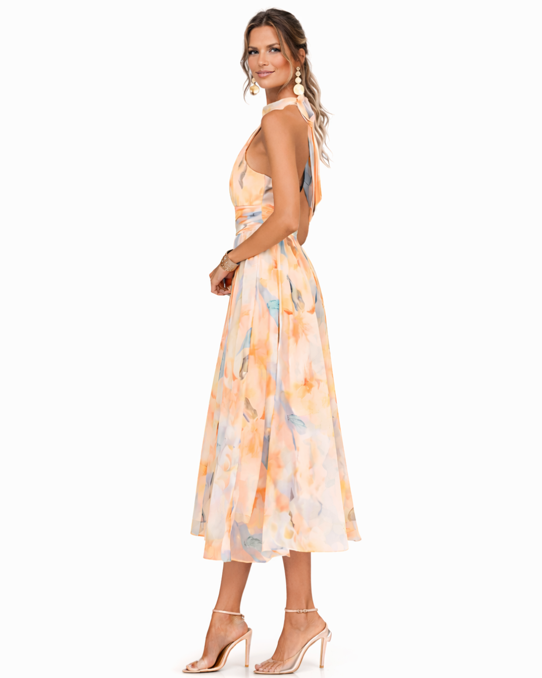 Aurora™ | Vestido Halter con Estampado Acuarela Único