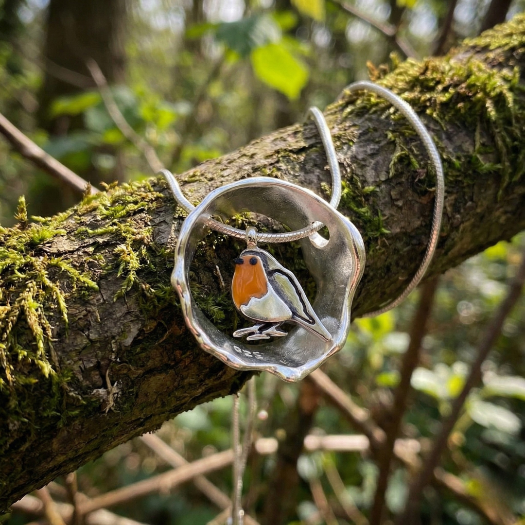 Collar Pájaro Delicado Hecho a Mano