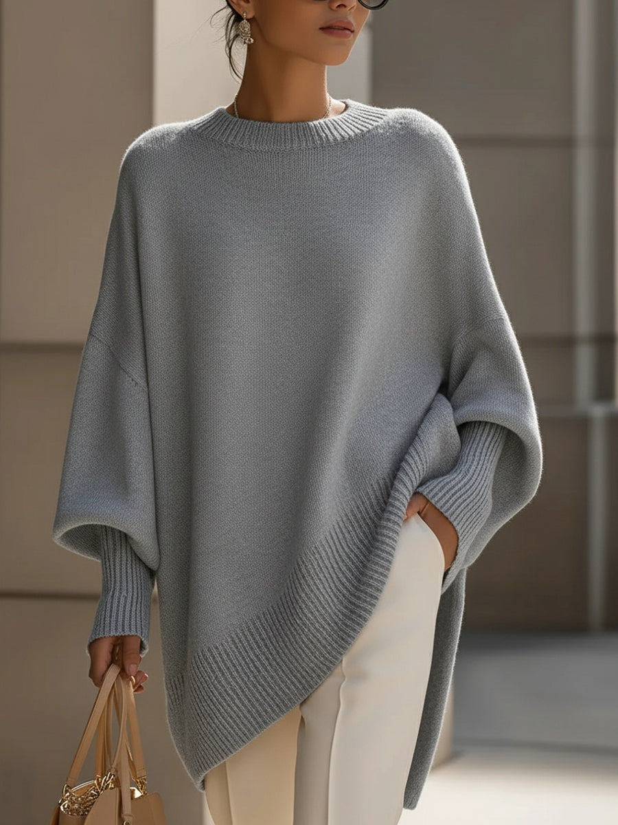 Julia - Suéter Oversize Drapeado con Cuello Ancho - vista 5
