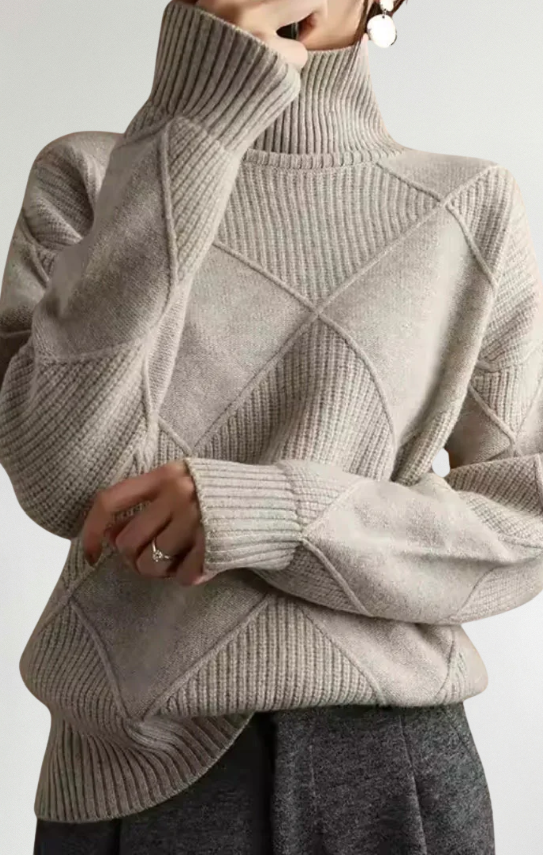 Ángela™ | Suéter De Cuello Alto Elegante