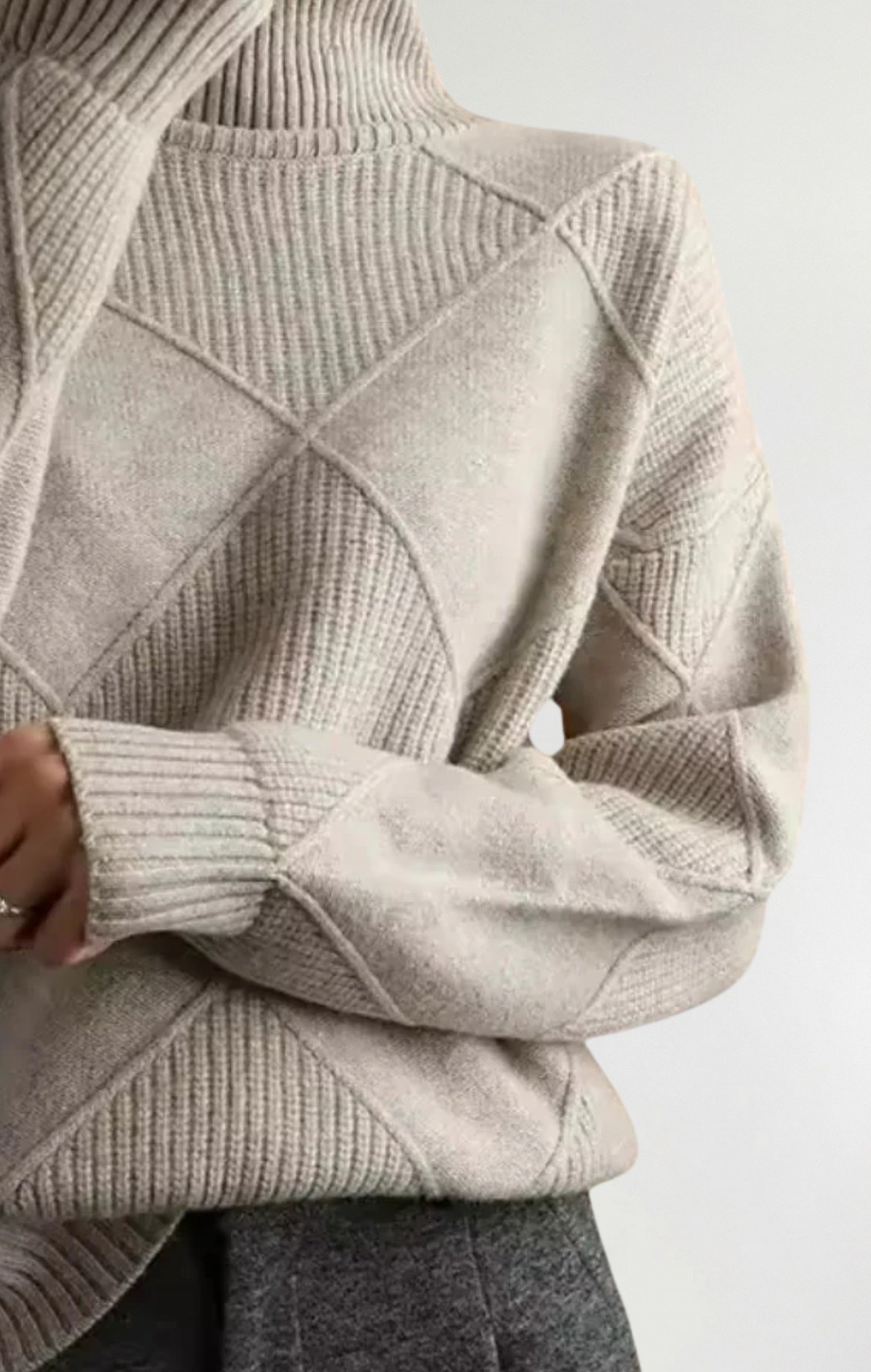 Ángela™ | Suéter De Cuello Alto Elegante