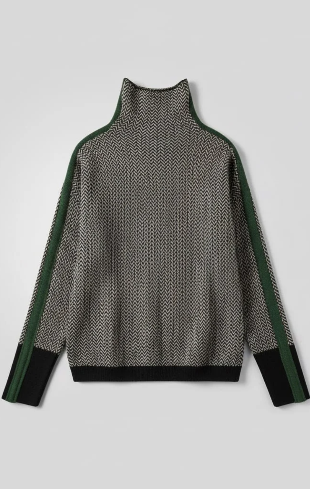 Susana™ | Jersey De Cuello Alto Con Rayas En Contraste