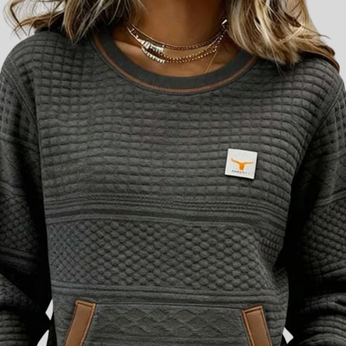 Alicia - Sudadera Colorblock Acolchada con Bolsillo Canguro - vista 4